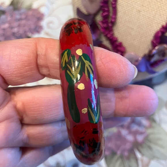 BEAD AND SHELL PURPLE TONES NECKLACE AND BRACELET - Picture 5 of 15